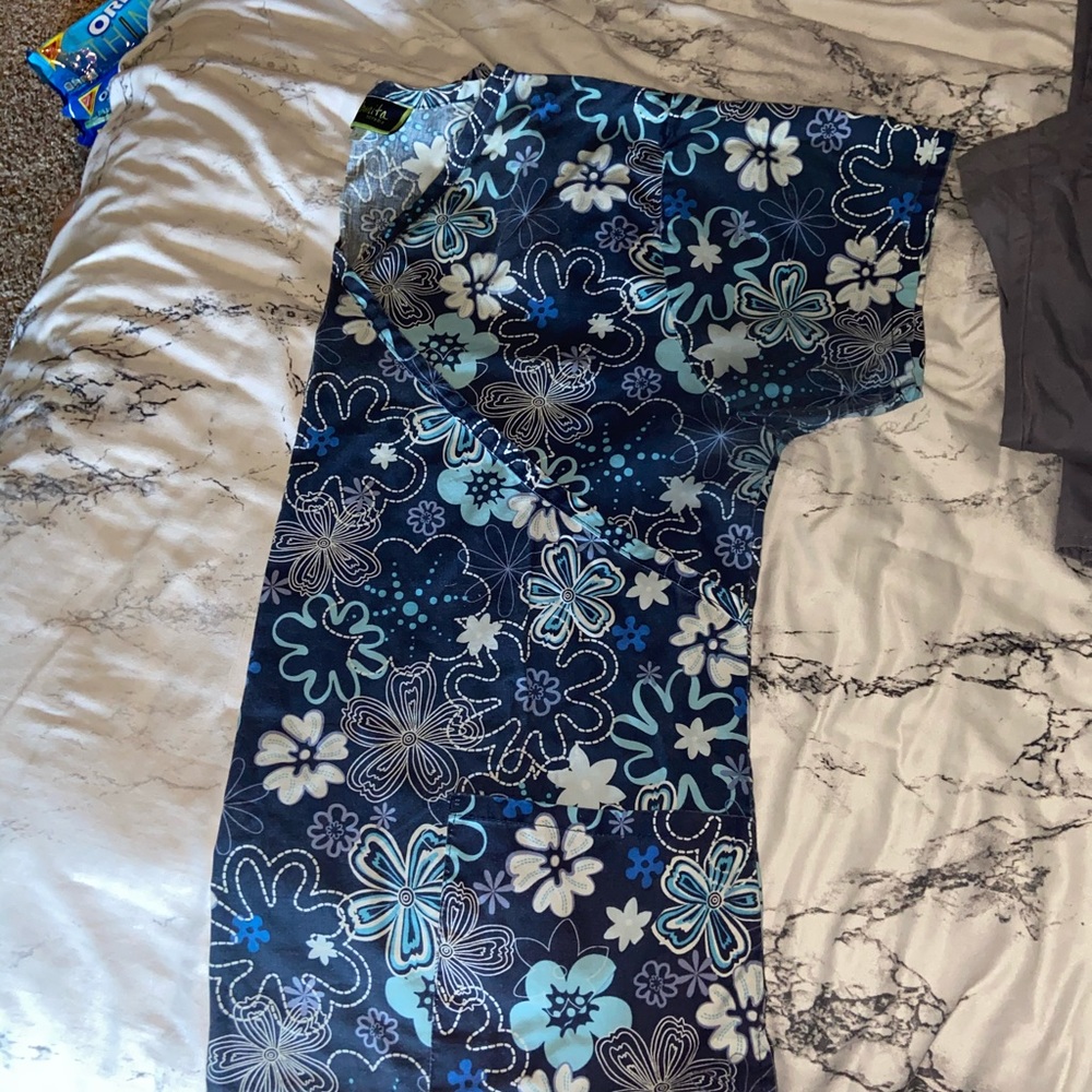 Blue Scrub Top